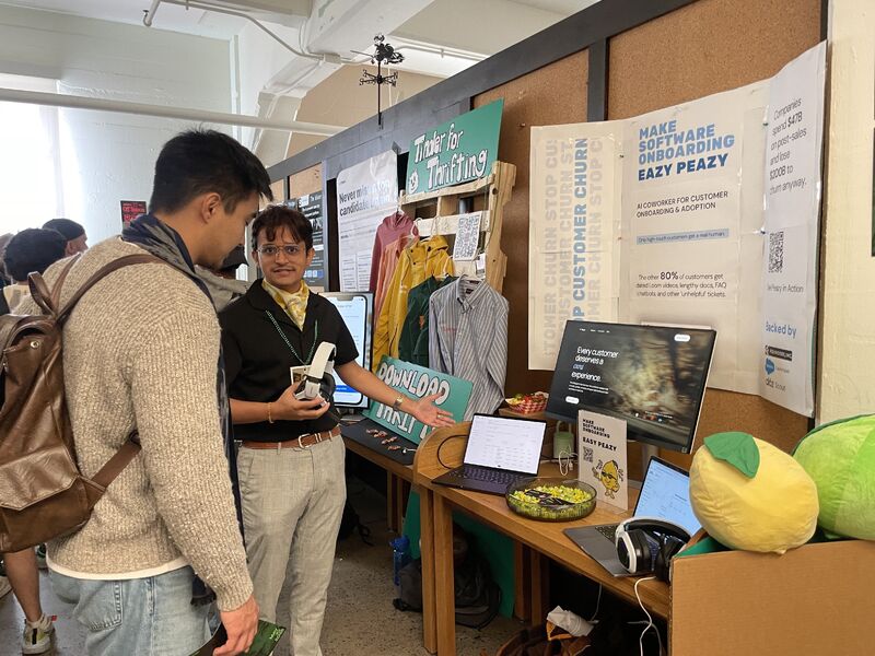 Kushal Murthy at the Peazy Labs Canopy demo booth